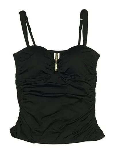 Pre-owned Tommy Bahama Swimsuit Top Black Solid Pattern Swimwear