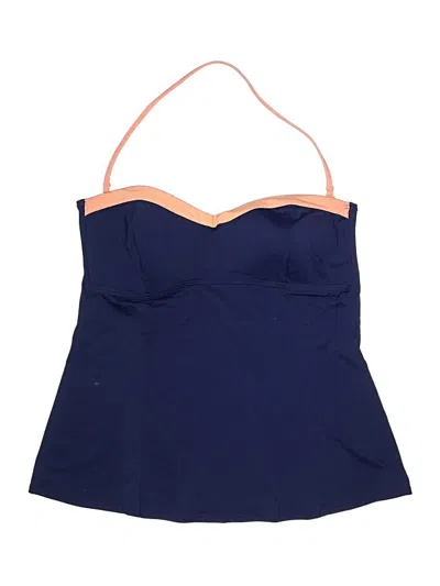 Pre-owned Tommy Bahama Swimsuit Top Blue Color Block Pattern Swimwear
