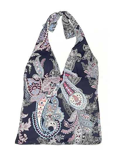 Pre-owned Tommy Bahama Swimsuit Top Blue Paisley Pattern Swimwear