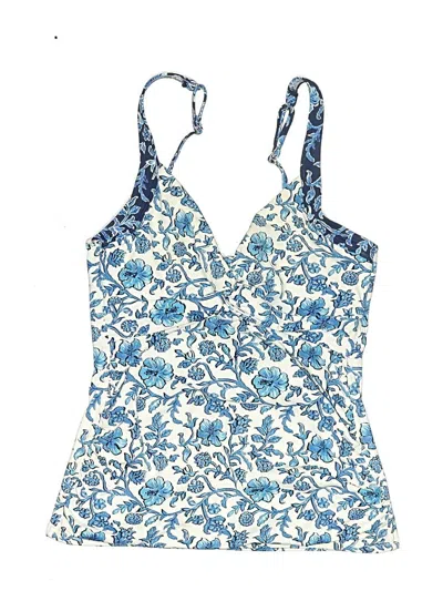 Pre-owned Tommy Bahama Swimsuit Top Blue Paisley Pattern Swimwear