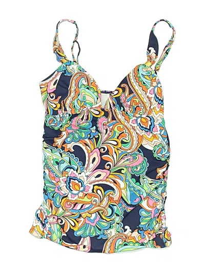 Pre-owned Tommy Bahama Swimsuit Top Blue Paisley Pattern Swimwear