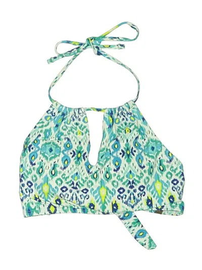 Pre-owned Tommy Bahama Swimsuit Top Green Print Pattern Swimwear