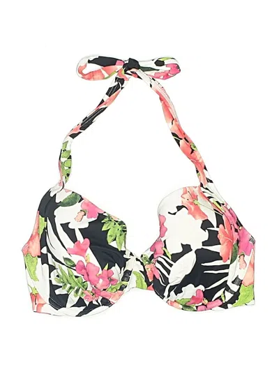 Pre-owned Tommy Bahama Swimsuit Top Ivory Floral Pattern Swimwear