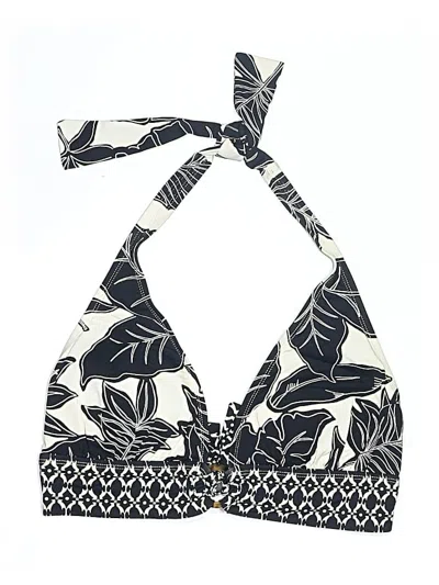 Pre-owned Tommy Bahama Swimsuit Top Ivory Print Pattern Swimwear In White