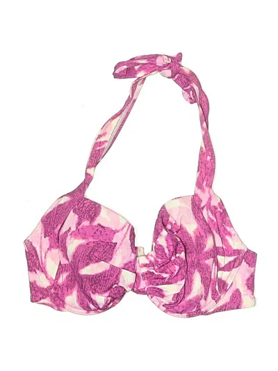 Pre-owned Tommy Bahama Swimsuit Top Pink Floral Pattern Swimwear