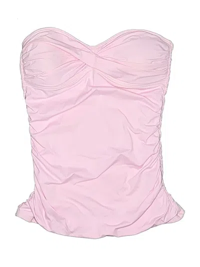 Pre-owned Tommy Bahama Swimsuit Top Pink Solid Pattern Swimwear