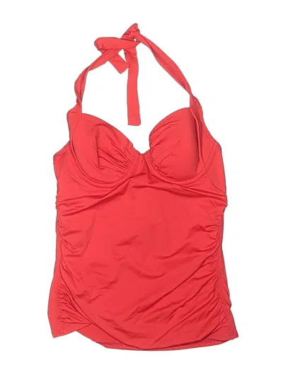 Pre-owned Tommy Bahama Swimsuit Top Red Solid Pattern Swimwear