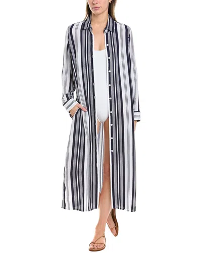 Tommy Bahama Tan Lines Stripes Midi Duster In Blue