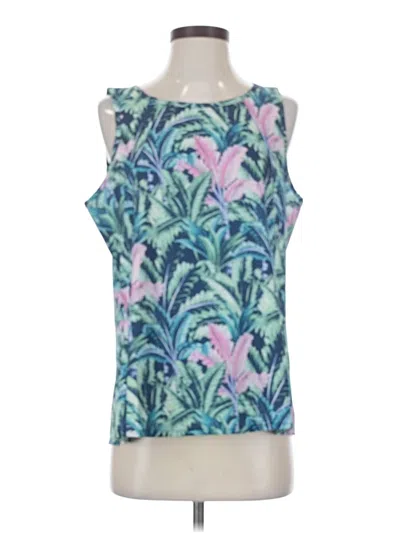 Pre-owned Tommy Bahama Tank Top Blue Halter Neckline Tops