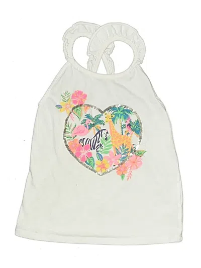 Pre-owned Tommy Bahama Kids' Tank Top Ivory Halter Neckline Tops
