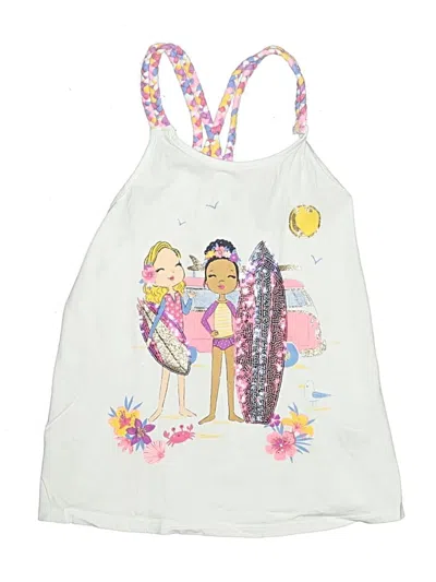 Pre-owned Tommy Bahama Kids' Tank Top White Halter Neckline Tops
