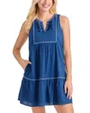 Tommy Bahama Tassel Trim Swim Cover-up Dress In Indigo Tide