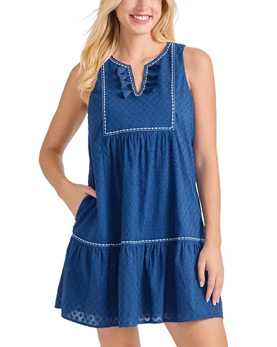 Tommy Bahama Tassel Trim Swim Cover-up Dress In Indigo Tide