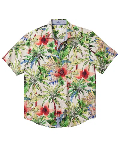 Tommy Bahama Tepito Garden Silk-blend Camp Shirt In White