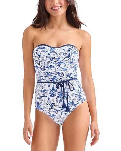 Tommy Bahama Terrazzo Tile Bando One Piece Swimsuit In Mountain Bluebell