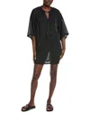 Tommy Bahama Textured Dot Tunic In Black