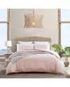 Tommy Bahama Textured Waffle 100% Cotton Comforter Bedding Set In Orange
