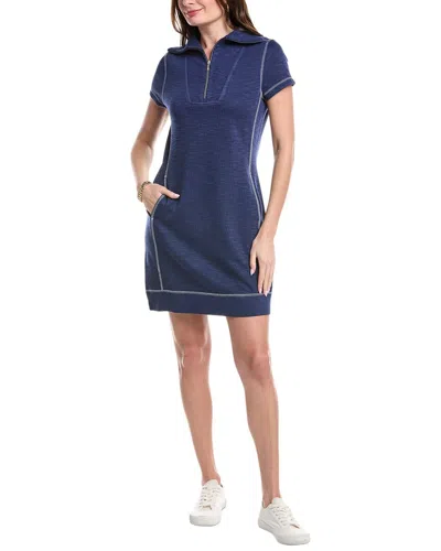 Tommy Bahama Tobago Bay 1/2-zip Mini Dress In Blue