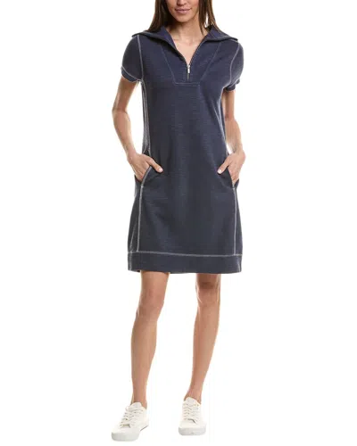 Tommy Bahama Tobago Bay 1/2-zip Mini Dress In Blue