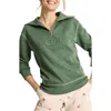 Tommy Bahama Tobago Bay Cotton Blend Half Zip Pullover In Dark Spearmint