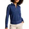 Tommy Bahama Tobago Bay Cotton Blend Half Zip Pullover In Island Navy