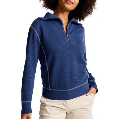 Tommy Bahama Tobago Bay Cotton Blend Half Zip Pullover In Island Navy