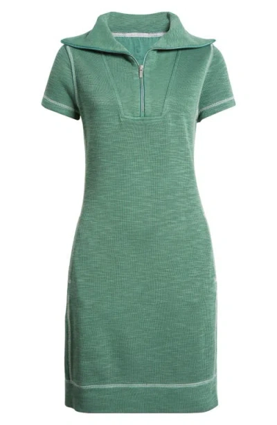 Tommy Bahama Tobago Bay Half Zip Dress In Dark Spearmint