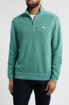 Tommy Bahama Tobago Bay Half Zip Pullover In Green
