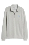Tommy Bahama Tobago Bay Half Zip Pullover In Smoke Grey