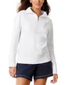 Tommy Bahama Tobago Bay Cotton Blend Half-zip Pullover In White