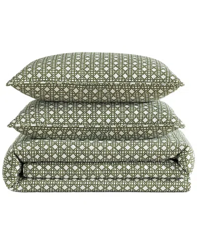 Tommy Bahama Trellis Texture Cotton Quilt Set In Green