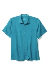 Tommy Bahama Tropic Isle Short Sleeve Button-up Silk Camp Shirt In Blue