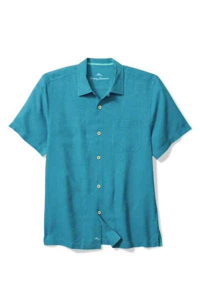 Tommy Bahama Tropic Isle Short Sleeve Button-up Silk Camp Shirt In Blue