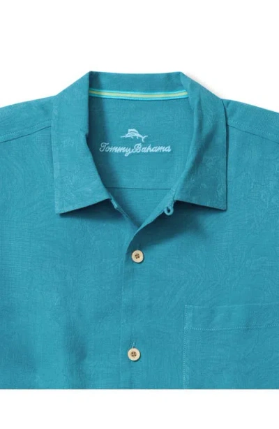 Tommy Bahama Tropic Isles Short Sleeve Button-up Silk Shirt In Ocean Tropic