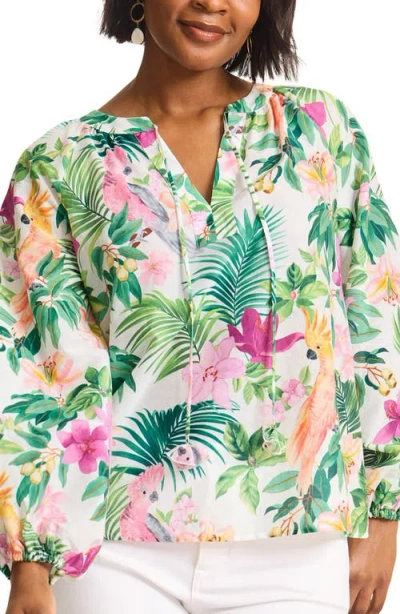 Tommy Bahama Tropical Bliss Cotton & Silk Top In White