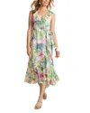 Tommy Bahama Tropical Bliss Tie Waist Faux Wrap Maxi Dress In White
