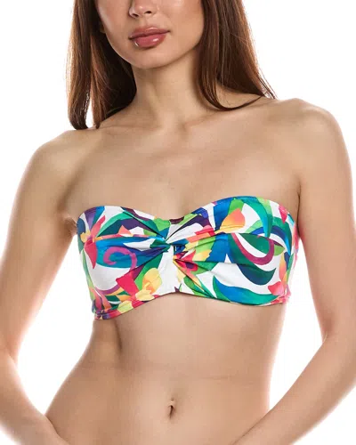 Tommy Bahama Tropical Blooms Bandeau Bikini Top In Multi