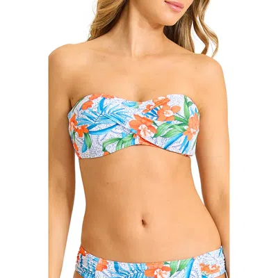 Tommy Bahama Tropical Twist Bandeau Bikini Top In Multi