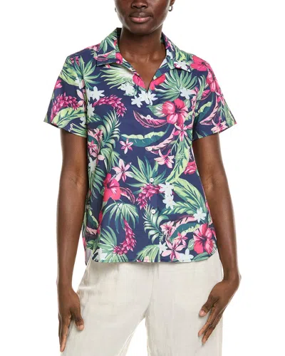 Tommy Bahama Tropical Twist Camp Shirt In Navy