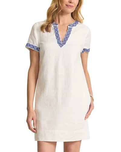 Tommy Bahama Two Palms Coastal Tiles Shift Dress In White/cobalt Haze