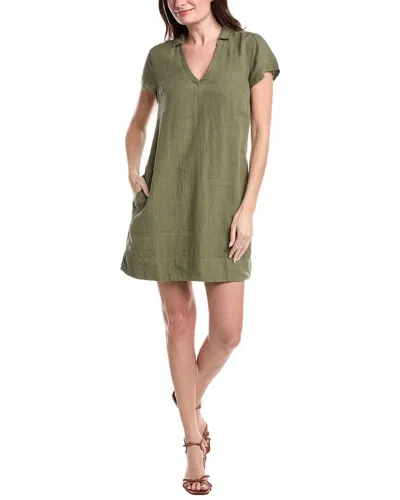 Tommy Bahama Two Palms Collared Linen Shift Dress In Green