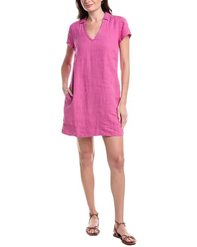 Tommy Bahama Two Palms Collared Linen Shift Dress In Pink