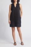 Tommy Bahama Two Palms Double Ruffle Dress In Black