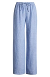 Tommy Bahama Two Palms Easy Linen Drawstring Pants In Buccaneer Blue