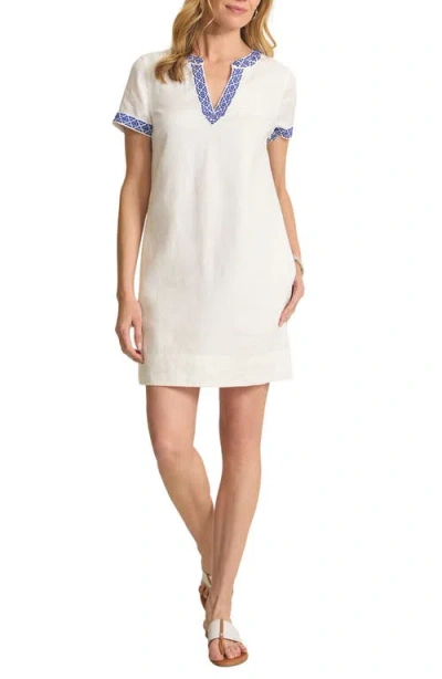 Tommy Bahama Two Palms Embroidered Detail Shift Minidress
