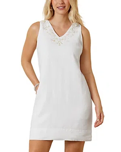 Tommy Bahama Two Palms Embroidered Dress In White