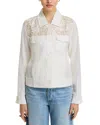 Tommy Bahama Two Palms Floral Fresco Embroidered Linen Jacket In White