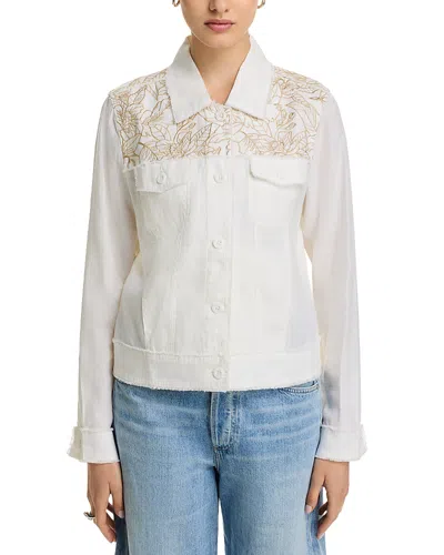 Tommy Bahama Two Palms Floral Fresco Embroidered Linen Jacket In White
