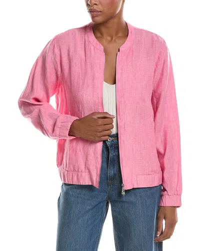 Tommy Bahama Two Palms Linen Bomber Jacket In Pink