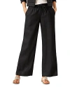 Tommy Bahama Two Palms High Waist Linen Pants In Black